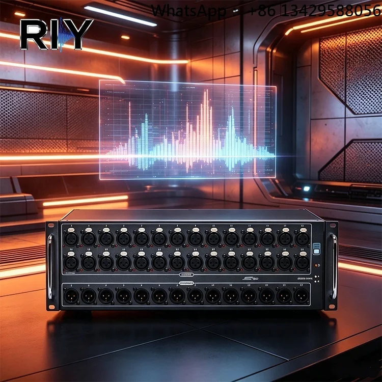 S32 32-Channel Rack-Mounted Digital Mixer Built-In Effects Metal Construction USB Recording Professional Audio for Stage