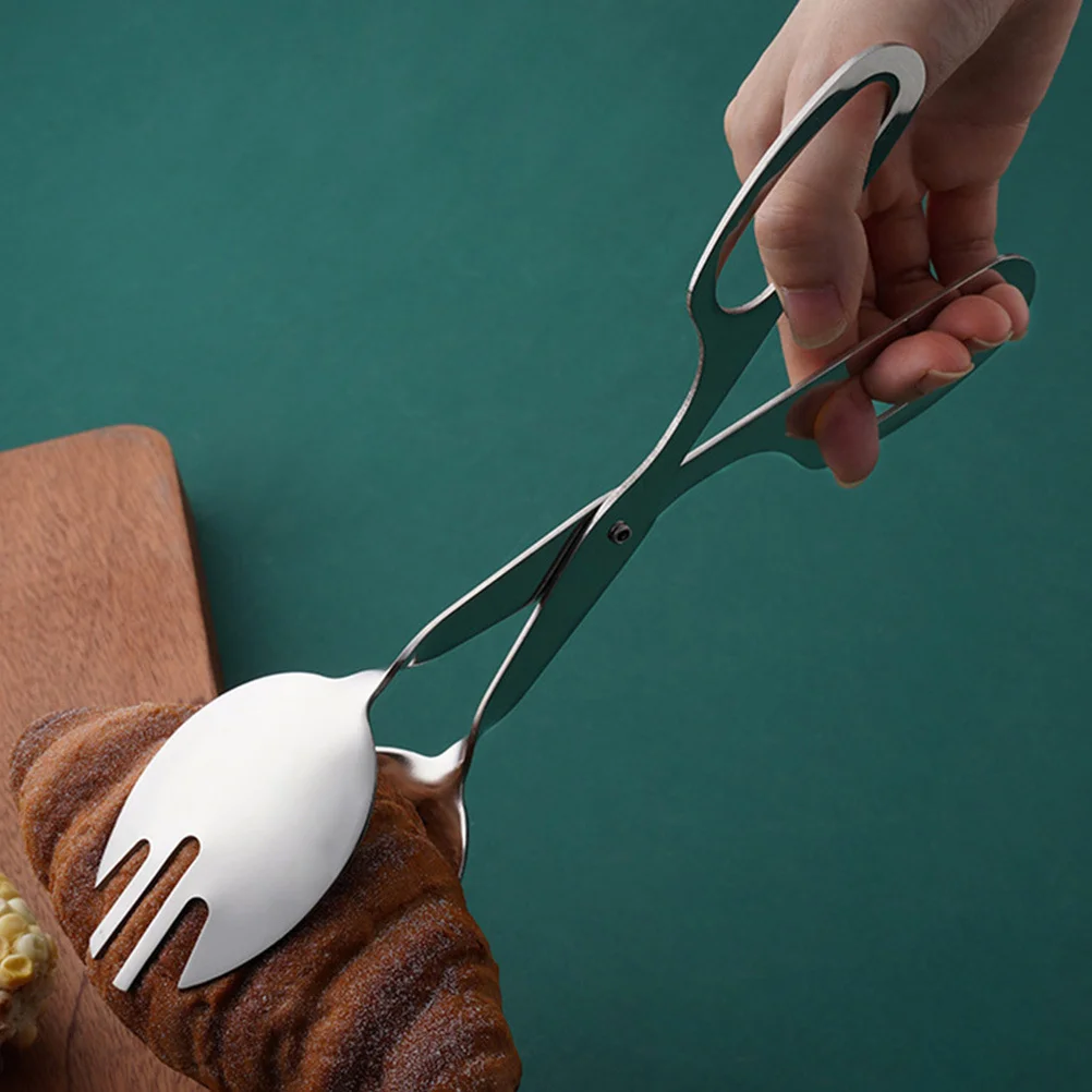 

Premium Metal Food Tong for Salad Bread Cake Serving Stainless Steel Kitchen Tool for Home Outdoor Barbecue and Hotel Use