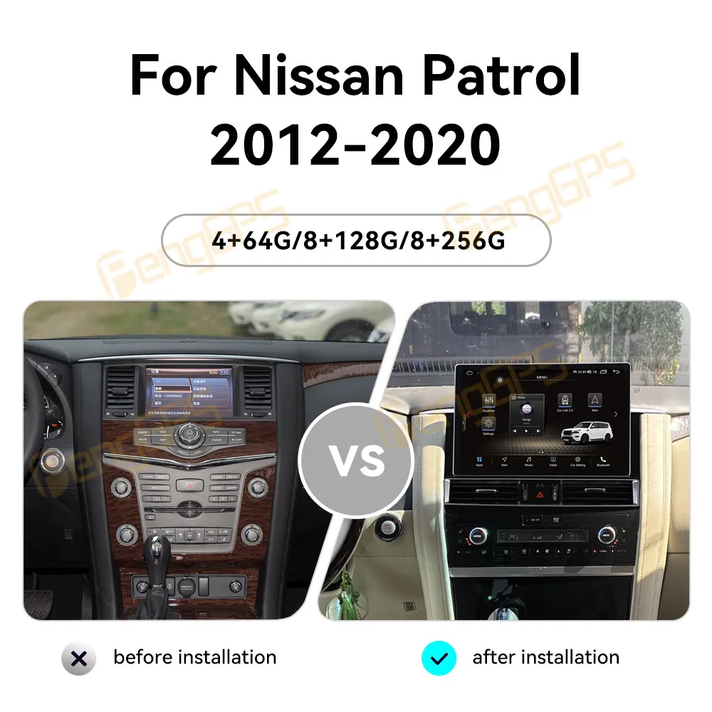 Car Accessories Radio For Nissan Patrol 2012-2020 Android Auto GPS Navigation Multimedia Stereo Receiver Head Unit Offline Maps