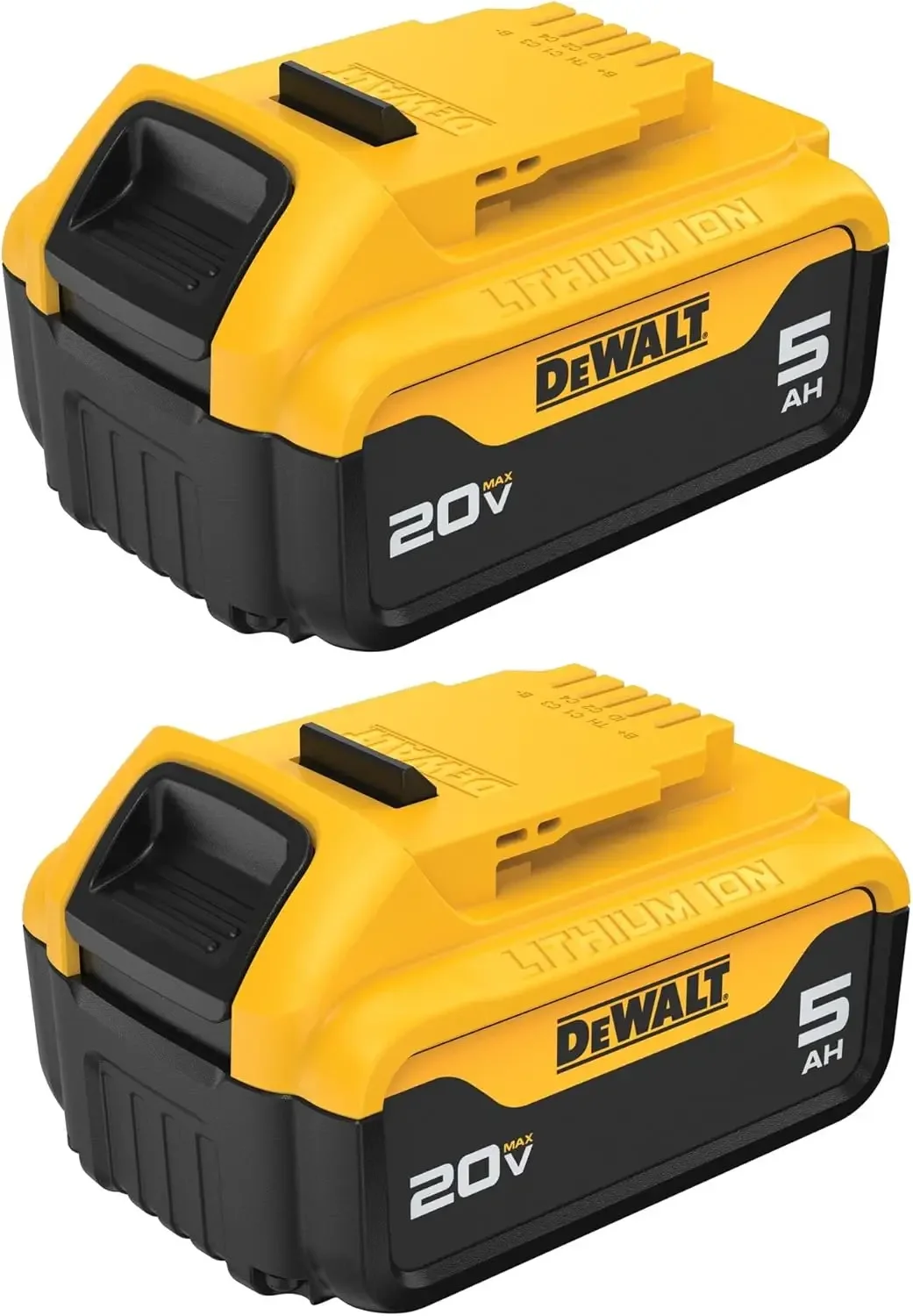 

DEWALT 20V MAX 5 Ah Lithium Ion Battery 2-Pack (DCB205-2)，DCB200 18650 Replacement Li-ion Battery，DCB201 DCB203 Power Tool