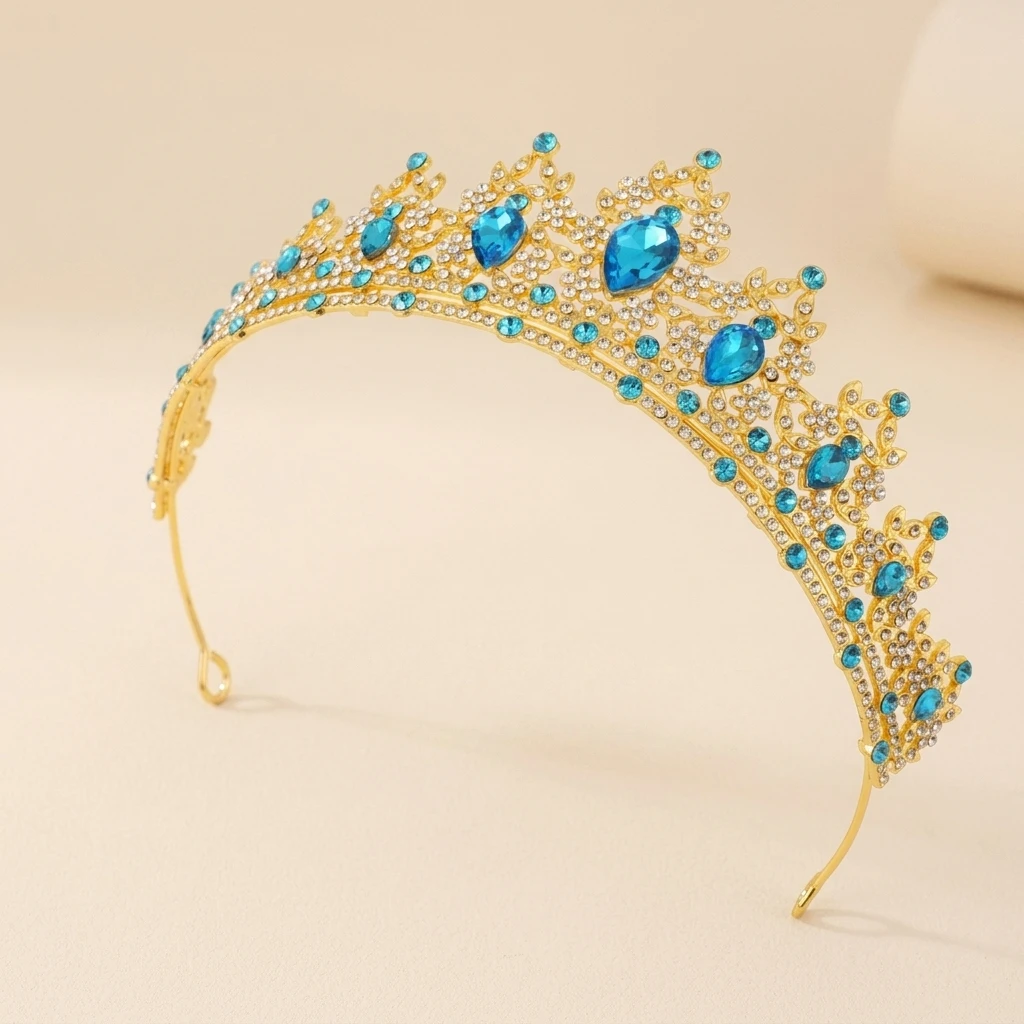 

Crystal Bridal Tiaras and Crowns Sparkly Rhinestone Headbands Bride Wedding Party Hair Jewelry Ornaments Princess Diadem