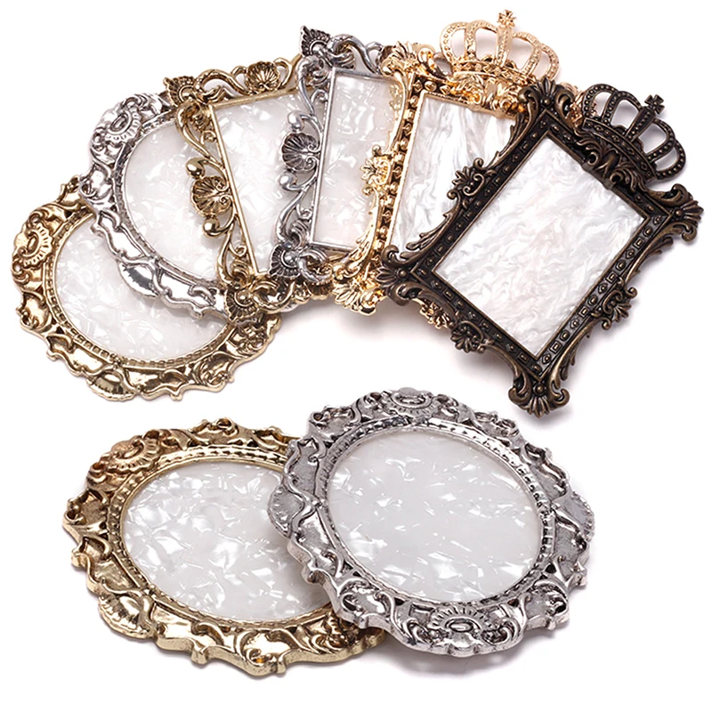 1Pc Oval Square Retro Rhinestones False Nail Art Plate Tips Practice Display Photo Frame Showing Stand Board Palette Nail Tools