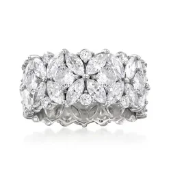 CAOSHI Gorgeous Flower Design Women Rings Sparkling Cubic Zirconia Bridal Wedding Romantic Jewelry Anniversary Party Accessories