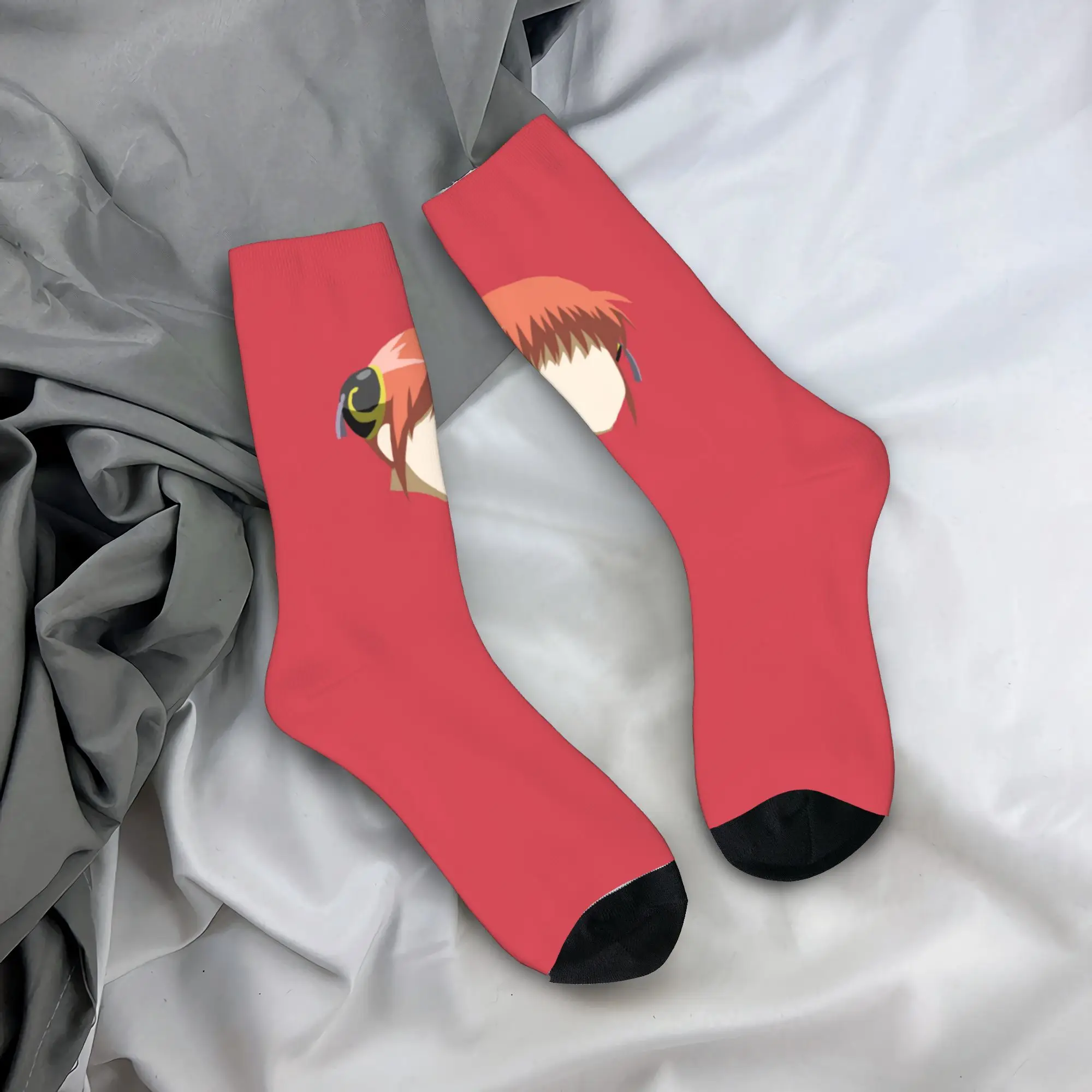 

Custom Funny Printed G-Gintamaes Cartoon Socks for Men Women Stretchy Summer Autumn Winter Crew Socks