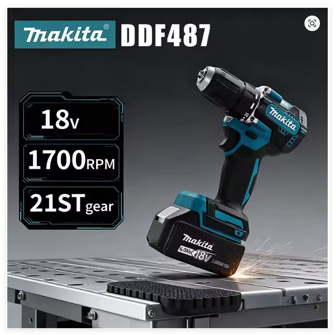 

Оригинальный ударный гайковерт Makita DTW700 DDF487, 1000 Нм, высокий крутящий момент, 1/2 дюйма, совместим с аккумулятором Makita BL1860 18В