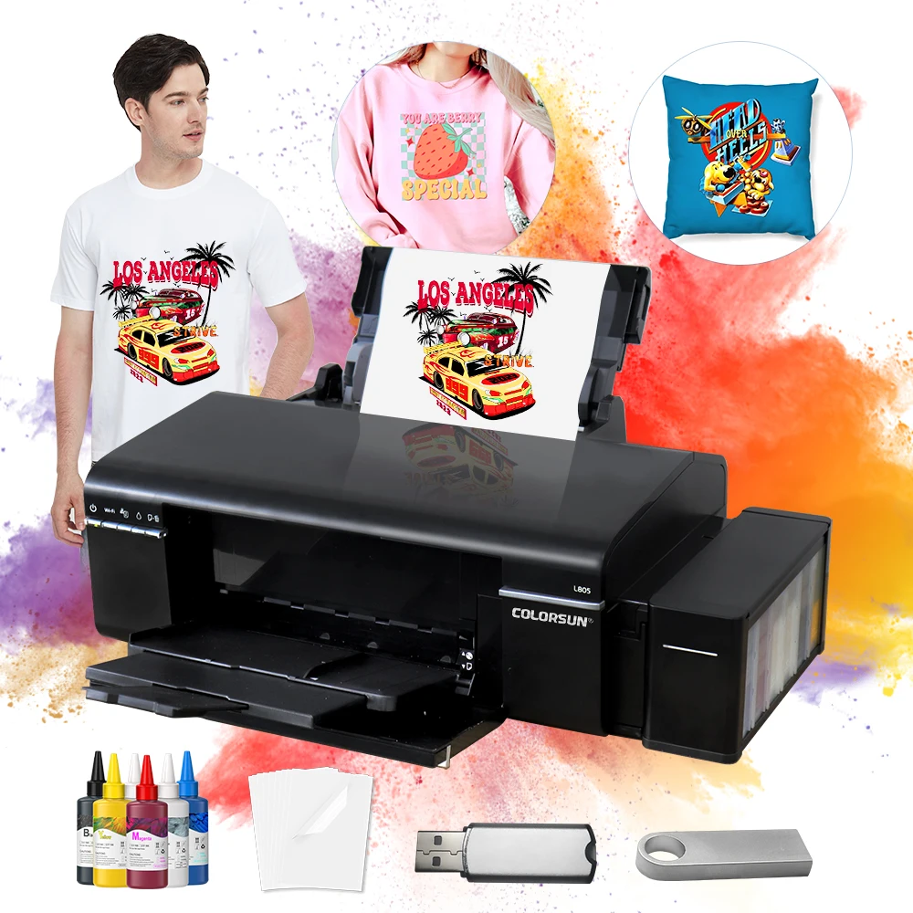 A4 Size L805 Printer Automatic Printer DTF Printer T-Shirt Printing Machine With RIP Software Free