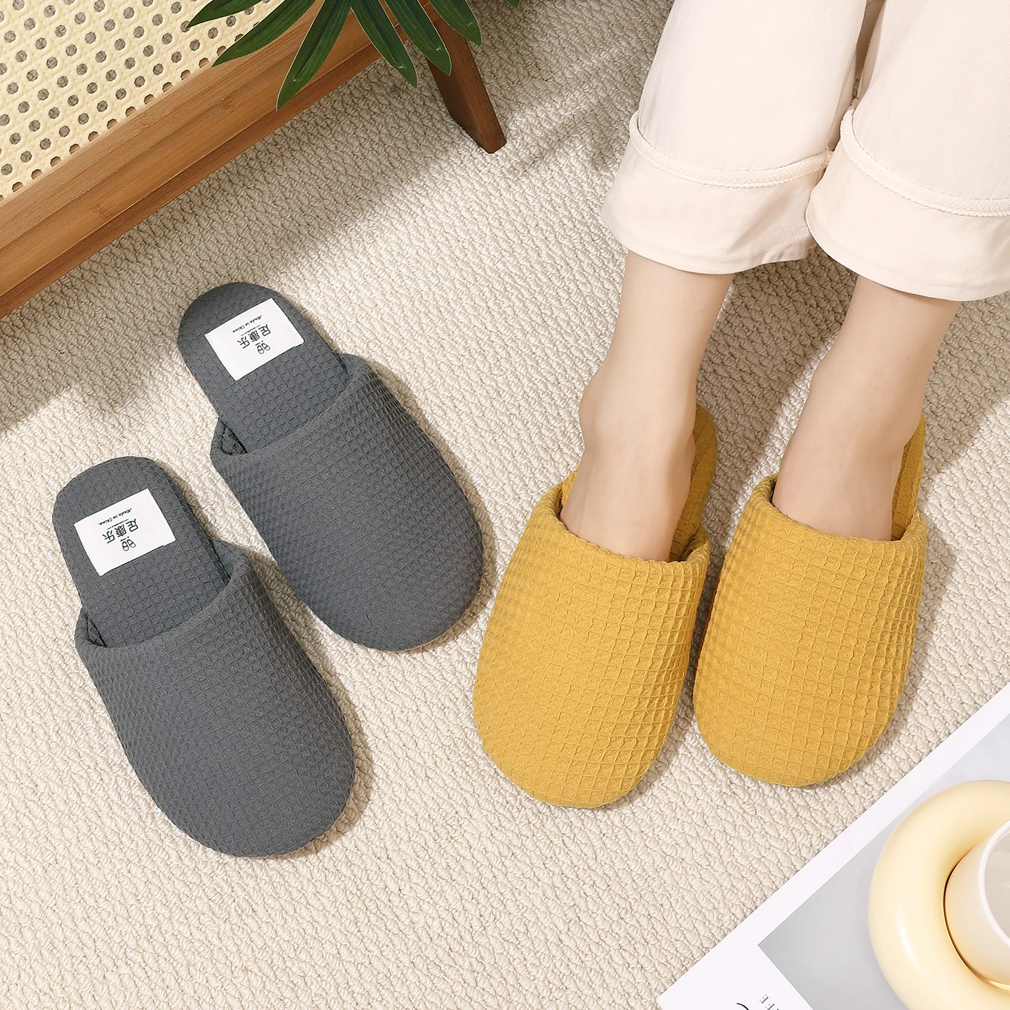 Men Women Breathable Waffle Sl - Women Shoes Mules review and price