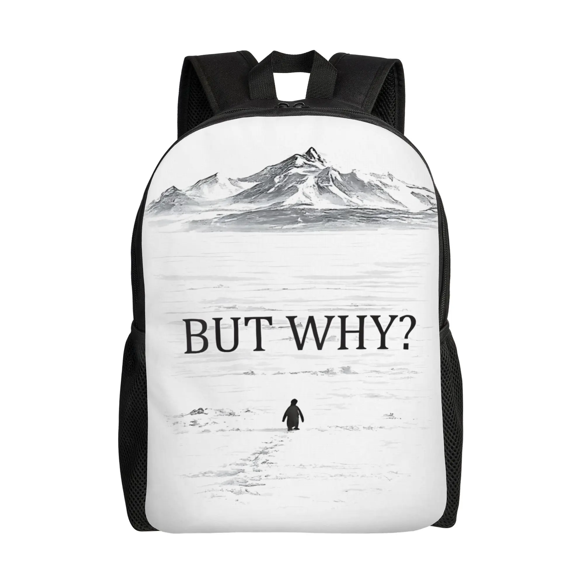 

Penguin but-why Backpack Casual Backpacks Teen Sport Soft High School Bags Design Rucksack
