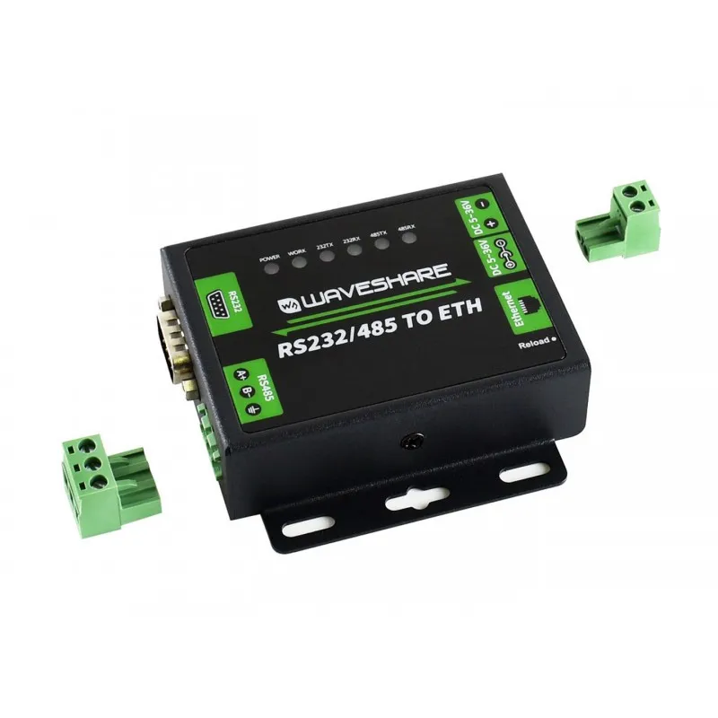Industrial Grade RS232 485 To RJ45 Ethernet Module Bidirectional Transparent Transmission Support Network Protocol
