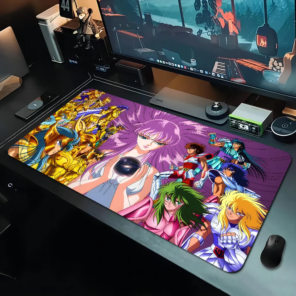 Cavaleiros do Zodíaco Desenhos Animados Impresso Mousepad, Mouse Pad De Borracha Natural, Tamanho De Esteira De Mesa Para Gameing World of Tanks, CS GO Zel