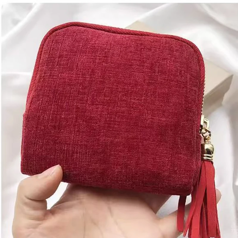 Exquisite Schmuckaufbewahrungstasche mit Quastenanhänger, Reißverschluss-Schmucktasche, große Kapazität, Reise-Kristallarmband-Aufbewahrungsbeutel – Detail 10
