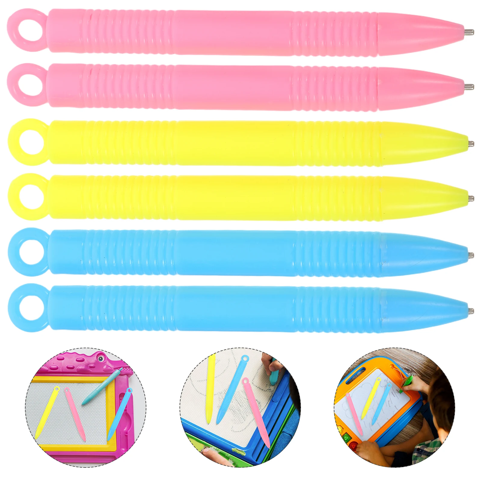 

6pcs Magnetic Drawing Pen Replacement Stylus Painting Pen for Kids Writing Board Pen Baby Drawing Classroom Supplies Accessories