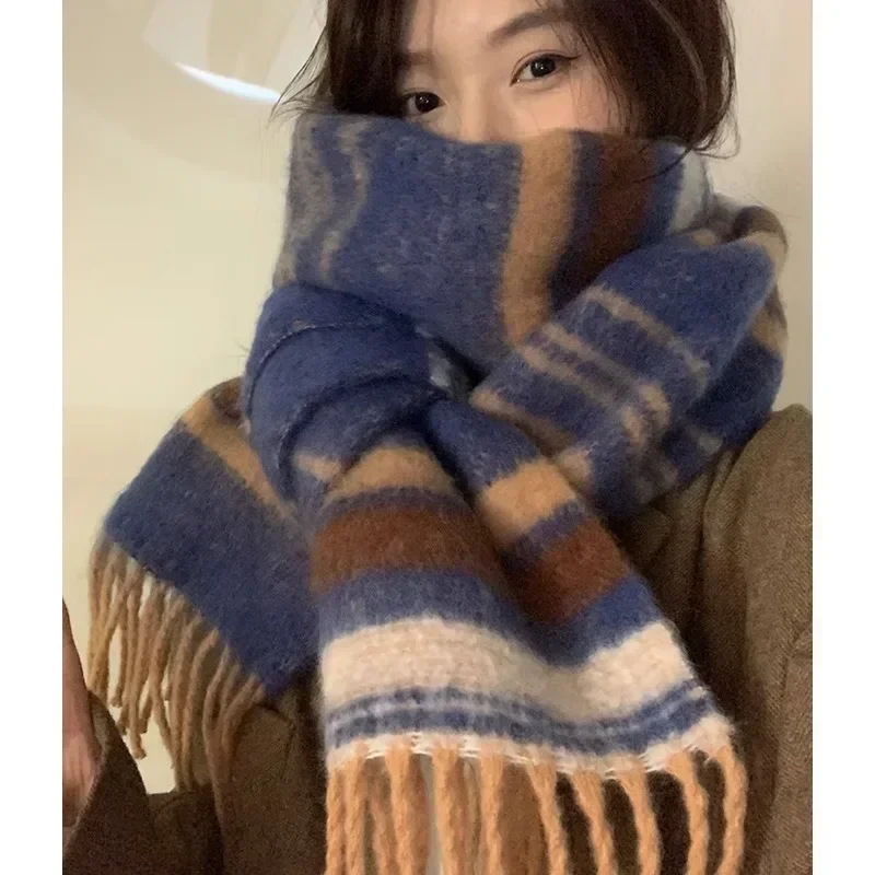 Beautiful Large Scarves for Woman Super Large Fluffy Comfortable Scarf Windproof Warm Wraps Korean Popular Scarf