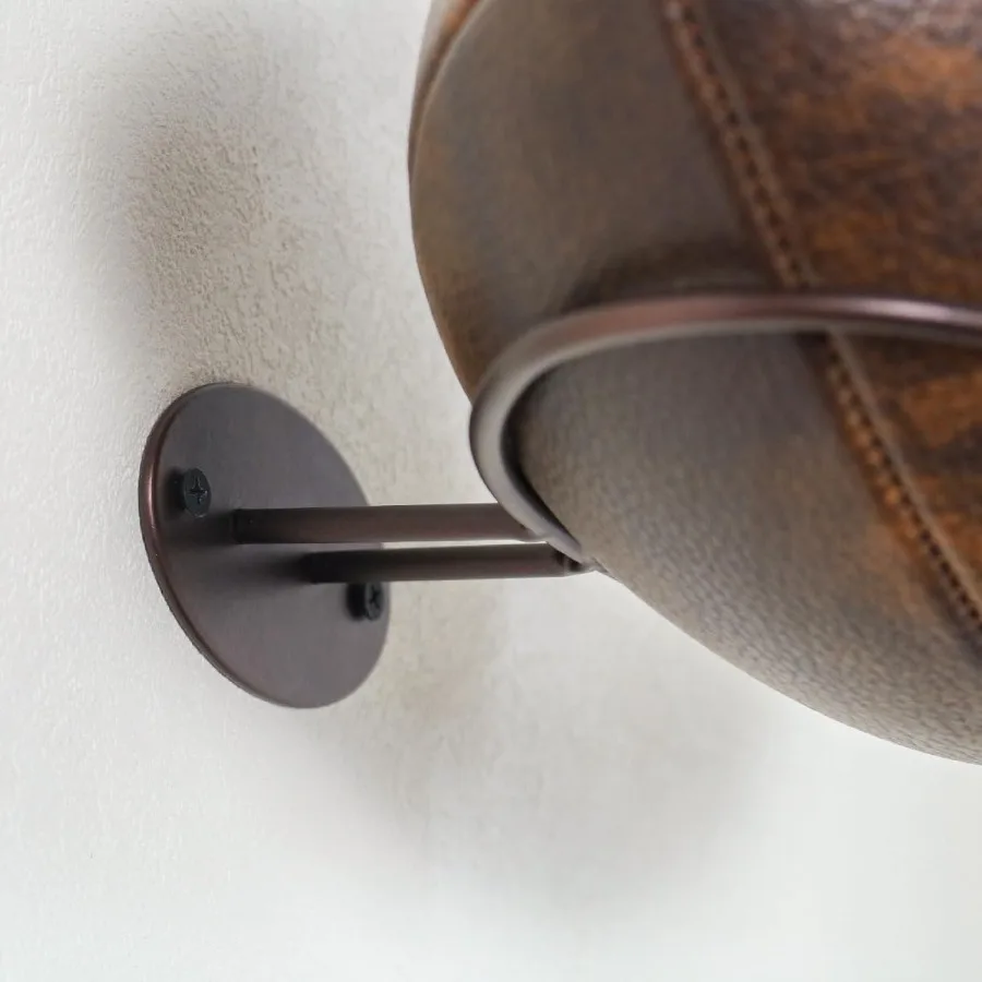 Rak Penyimpanan Bola Sepak Logam untuk Dekorasi Olahraga, Garasi, atau Ruang Pria, Warna Perunggu