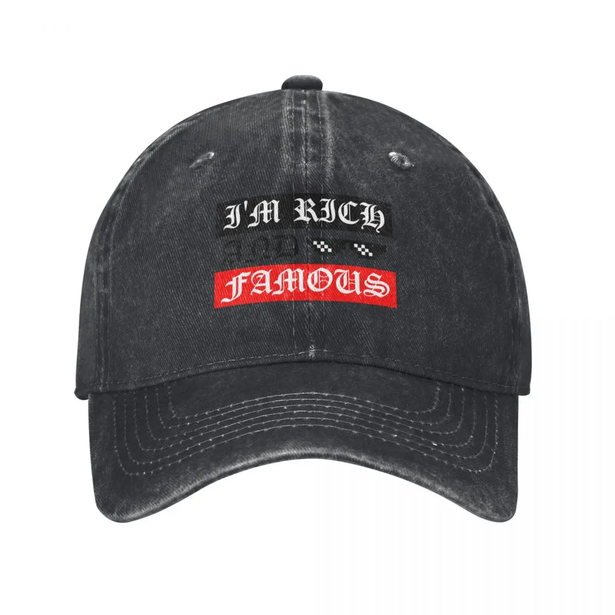 I'm Rich and Famous Baseball Cap Hip Hop Wild Ball Hat Snapback Cap Golf Men Women's