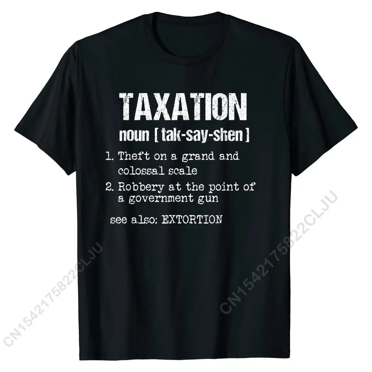 Taxation Is Theft Libertarian Shirt For Political Junkie Fashion Men's Tshirts Cotton Tops Shirts Slim Fit