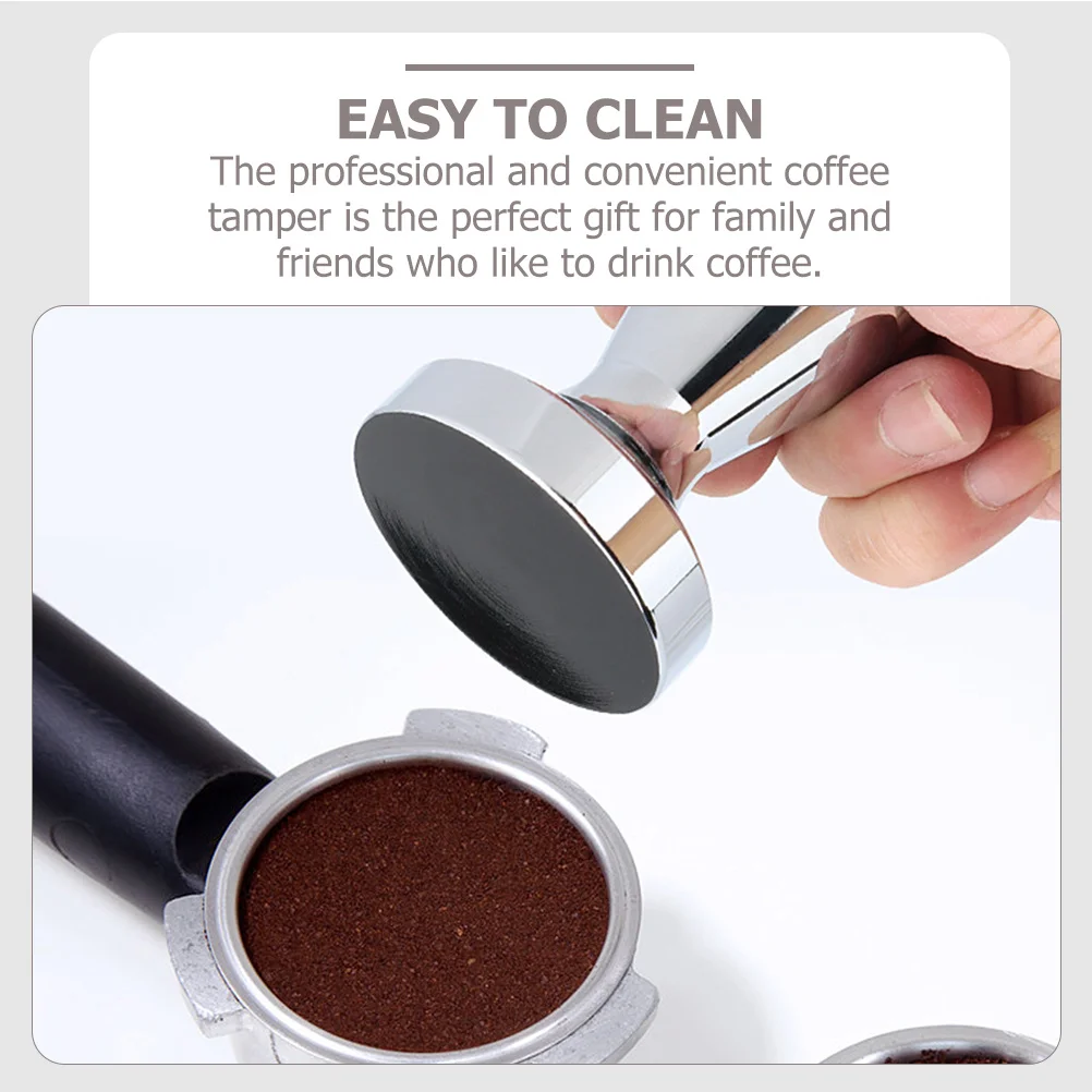 

Coffee Tamper Wood Handle Tamping Tools Machine Presser Professional Making Powder with Base Stainless Steel Tampers for Home