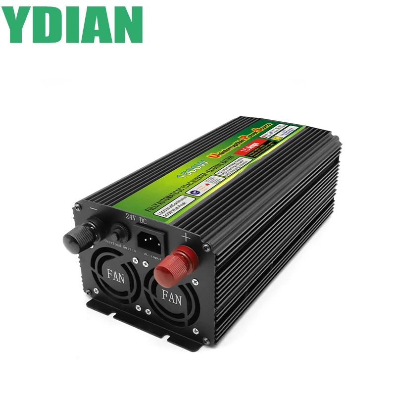 Hot selling 12V 24V 220V 110V AC 1500W Modified Sine Wave Home Charging Inverter with Built in UPS Controller