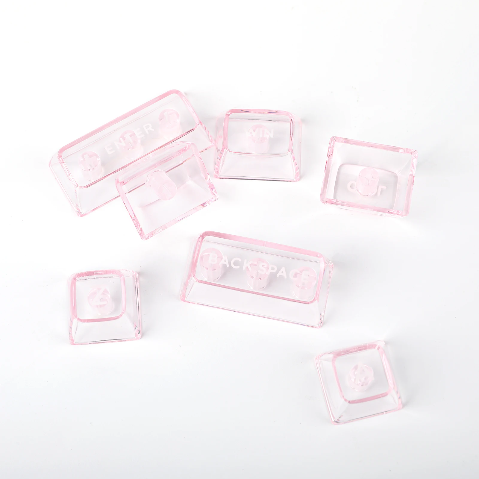 

New Products KiiBOOM Transparent PC Keycaps Custom Keycaps German 146 Keys Transparent Double Shot Pbt Keycaps Mini Keyboard