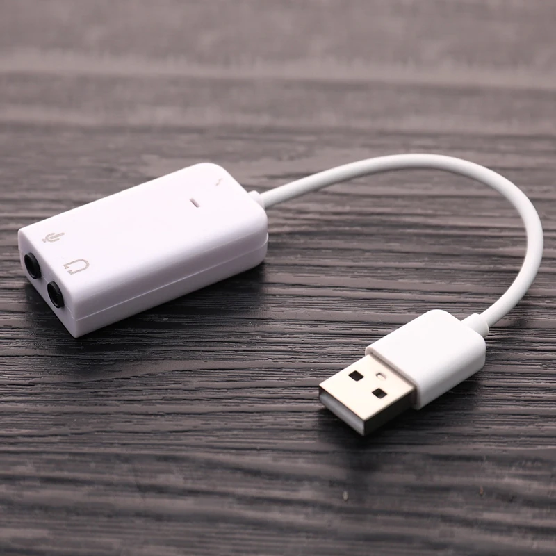 1PC USB Sound Card Virtual 7.1 3D External USB Audio Adapter USB To Jack 3.5MM Earphone Micphone Sound Card For Laptop Notebook