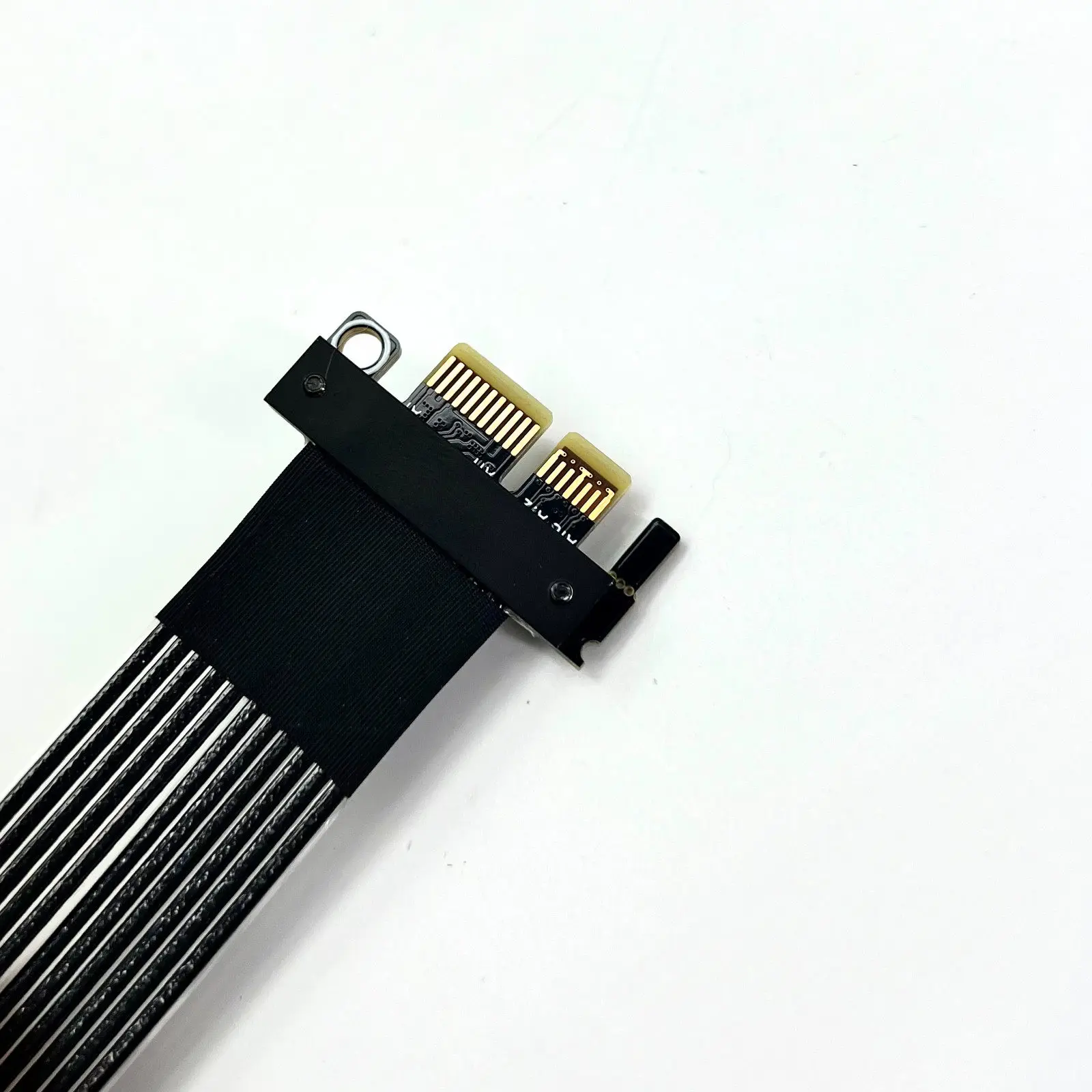 ADT-Link PCIe 5.0 X1 To X4 Riser Extension Cable Thin Flat Ribbon 180° Straight /90° Up Bend /270° Down Gen5 32Gbps 3 - 100 Cm