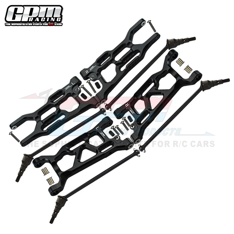 Aluminum Front+Rear SUSPENSION ARM W/ CVD SET GPM Car Parts Upgrade Parts Kit For LOSI 1/10 LASERNUT TENACITY ULTRA 4