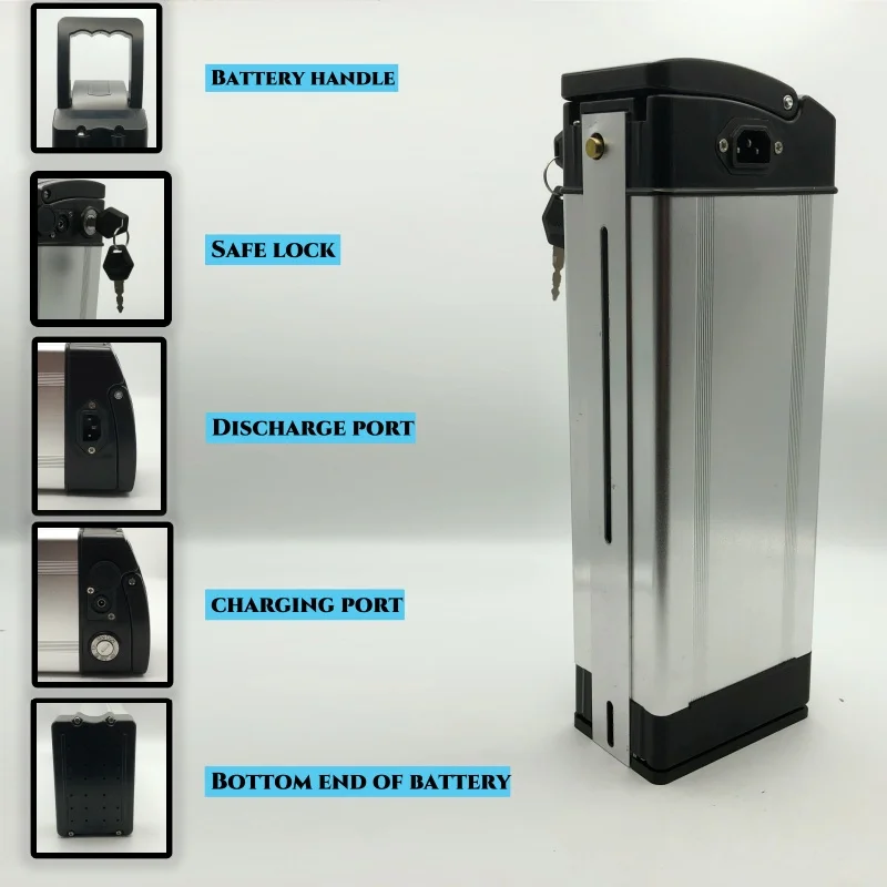 دراجة نارية كهربائية ذات سعة كبيرة 36 فولت 48 فولت 20 أمبير في الساعة، دراجة قابلة للطي، الوجبات الجاهزة، بطارية ليثيوم فضية عامة فيش اكسبرس