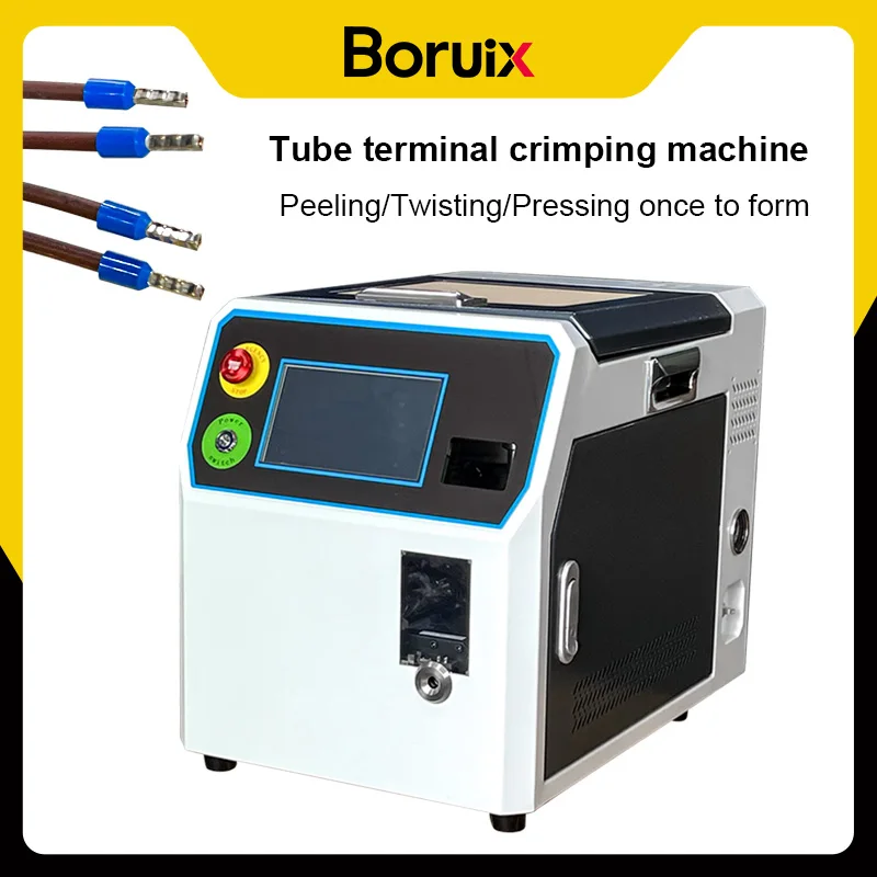 0.5-16mm2 Tubular Cable Stripping Terminal Crimping Equipment Tube Type Wire Harness Peeling Crimper Terminal Machine 16PDL+T