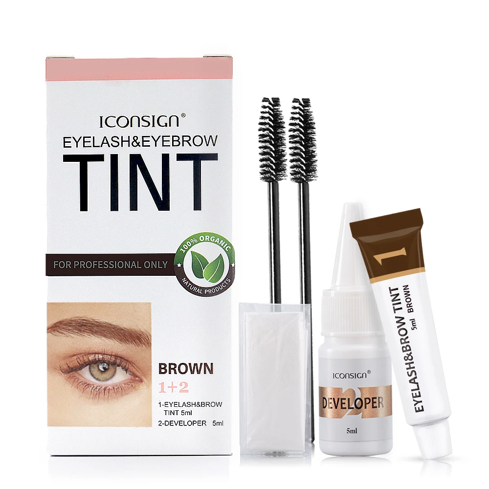 Kit de teinte de teinture pour cils et sourcils, 3 couleurs, teinte rapide, Gel de teinture pour sourcils, crème rehausseur de sourcils, Mascara au henné, outil de maquillage