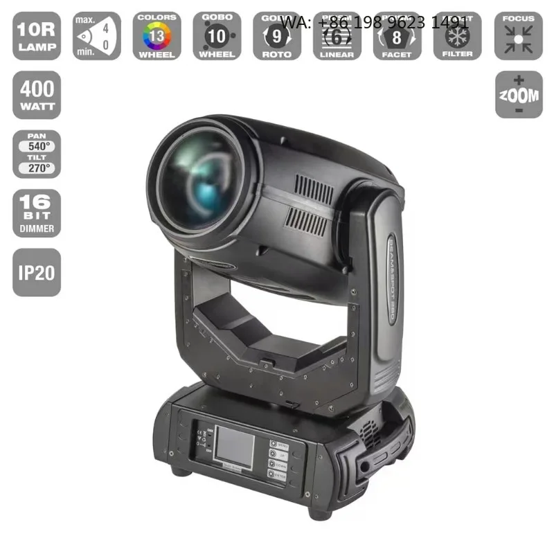 280W 10R Hybrid Moving Head Beam Wash Light High Brightness Stage Fixture for Disco Bar Live Party Activities