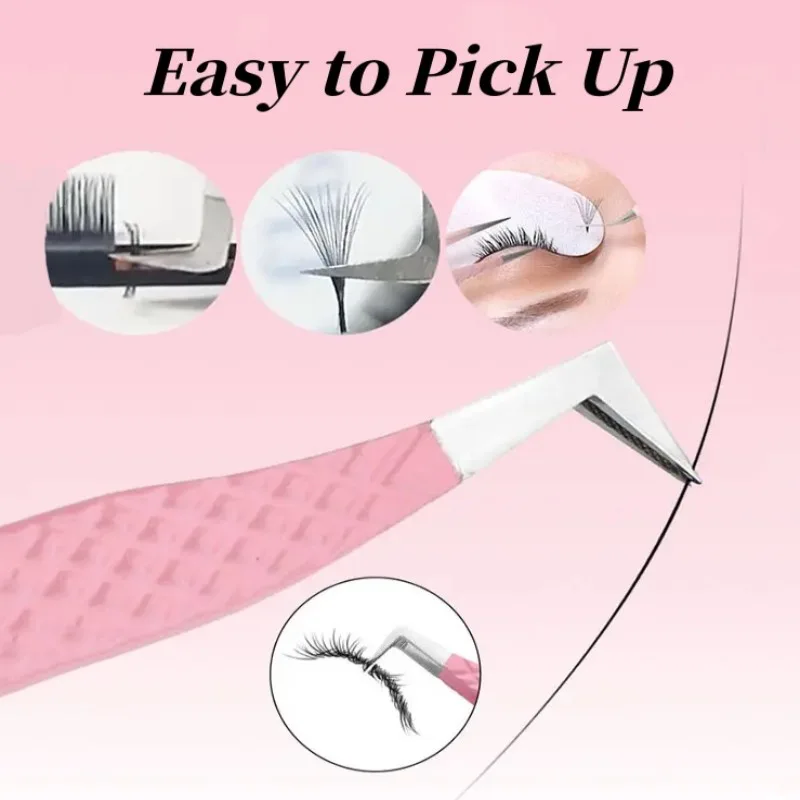 10PCS Fiber Tip Lashes Tweezers Eyelash Extensions Eyebrow Tweezers with Fiber Tip Eyelashes Tweezers Fiber Tip Lash Tweezers