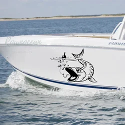 Fishing Car Window Decor Outdoor Fish Boat Decals Vinyl Nautical Decoration Sticker Removable Waterproof Murals Wallpaper Z510