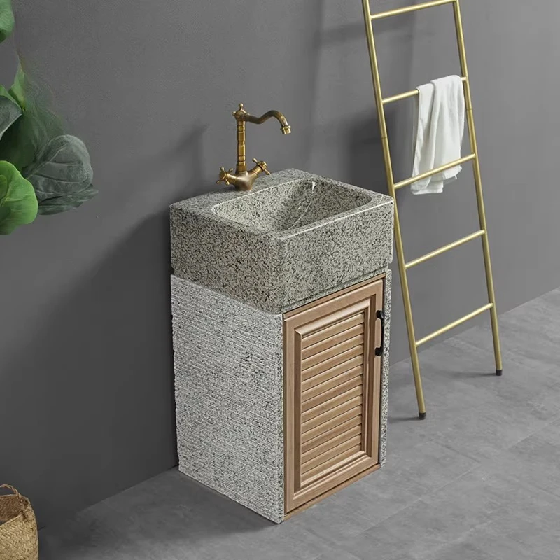 Washbasin, Household Balcony Floor-to-ceiling Washbasin Cabinet Door Outdoor Courtyard Column Basin Pool