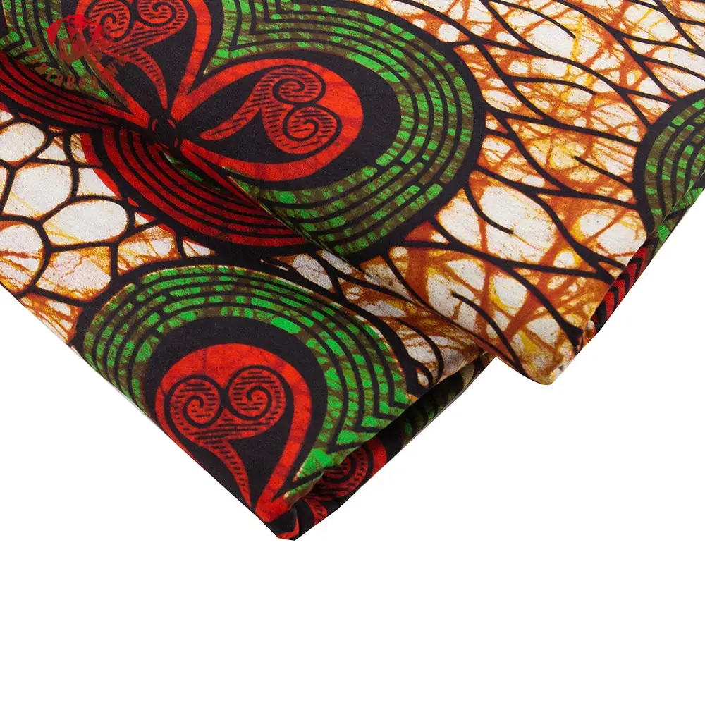 Bintarealwax Cotton African Fabric 2022 Ankara Dresses Sewing Material Nigerian 6 Yards/Lot Batik Fabrics PL512