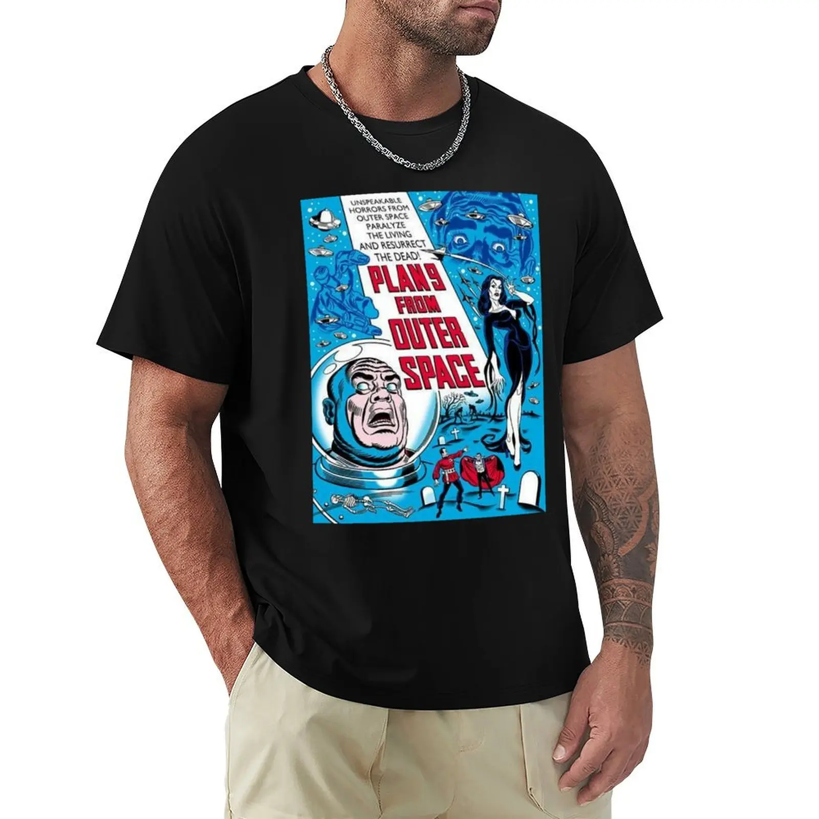 Plan 9 from Outer Space by Ed Wood Movie Poster T-Shirt Casual Everyday Wear T-Shirt