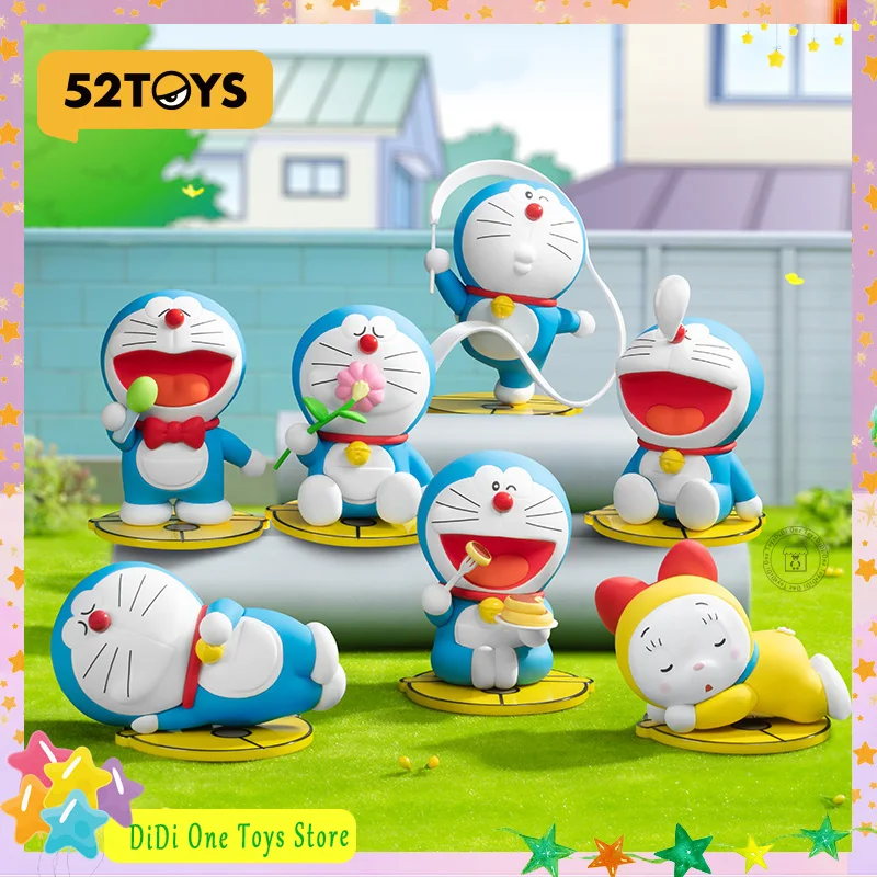 Genuine Blind Box Doraemon Leisure Time Series Kawaii Action Figure Doll Collectible Toy Desktop Decoration Kid Birthday Gift