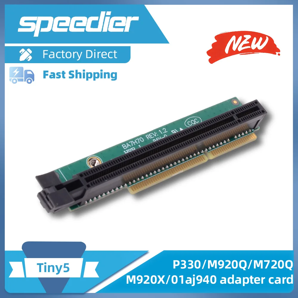 Tiny5 Version P330 M920Q M910X M920X M720Q 01AJ940 Adapter Card PCI-E X16 Graphics Card Riser