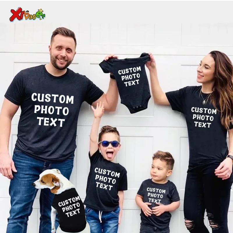 Dog and Owner Matching Family Outfits Shirts Custom Shirts T-shirt Set Shirts Mommy and Daughter Matching Clothes Kids Clothing