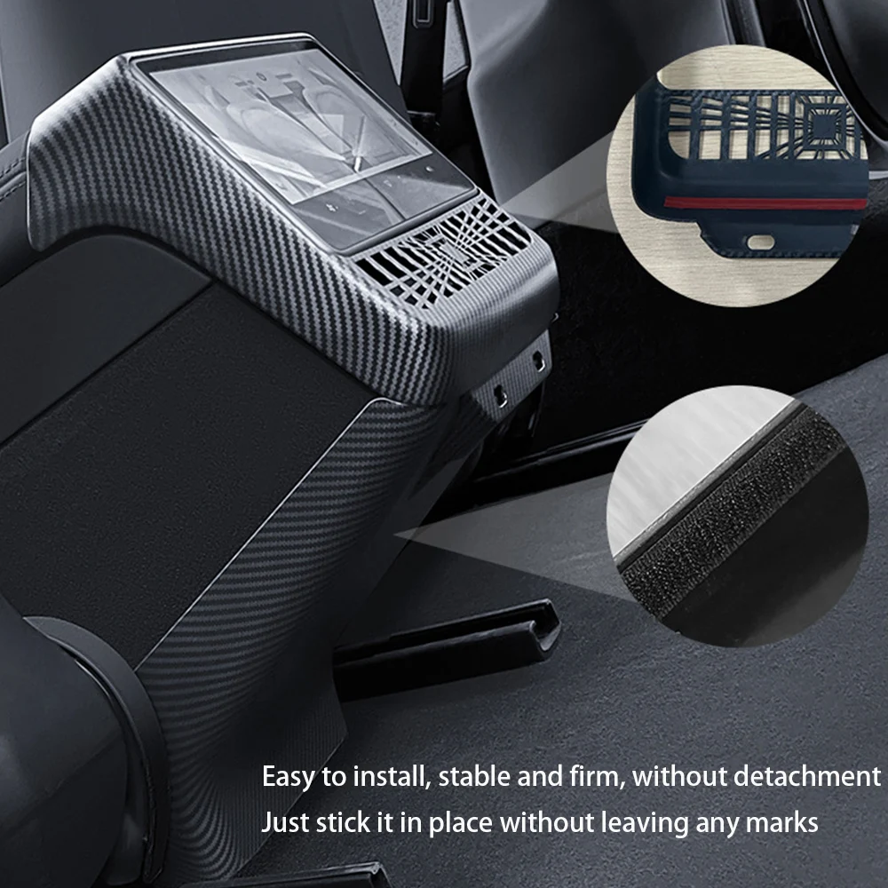 For Tesla Model 3 Highland 2024 Rear Center Console Air Outlet Cover Vent Outlet Dust Cover Car Styling Interior Accessories