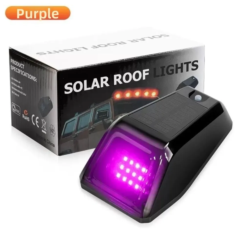 Solar Powered Solar Warning Light LED Technology Warning Function Remote Control Lamp Roof Mounted Remote Controlled