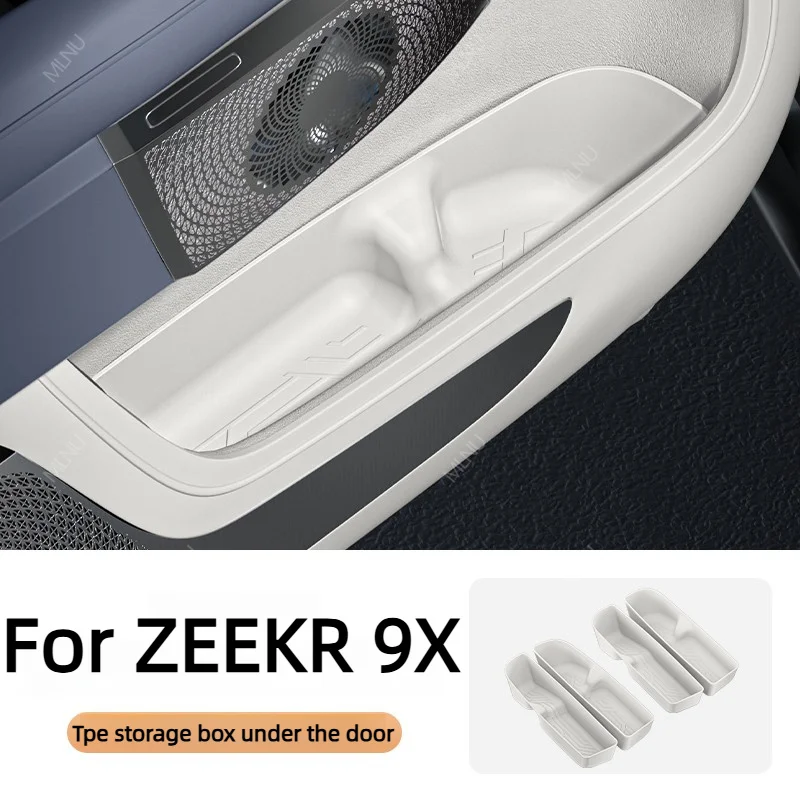 Door Storage Tray For ZEEKR 9X 2025-2026 Accessories TPE Material Anti-Slip Silent Waterproof Mud-Proof Washable Scratch-Proof