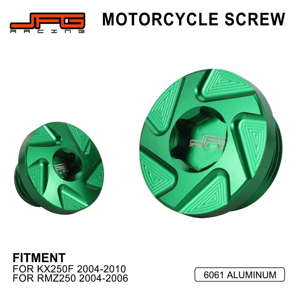 Moto CNC Verde Motore Timing Spine Vite Bulloni Per KAWASAKI KX250F KXF250 2004-2010 SUZUKI RMZ250 RMZ 250 2004 2005 2006