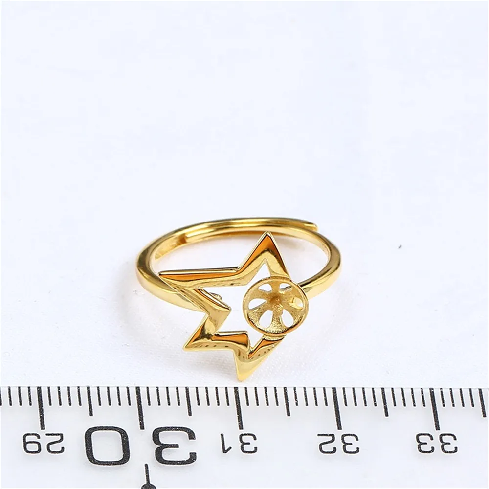Solid S925 Sterling Silver Pearl Ring Settings Findings & Accessories  for Jewelry Making Bulk Wholesale Craft Supplies No Pearl