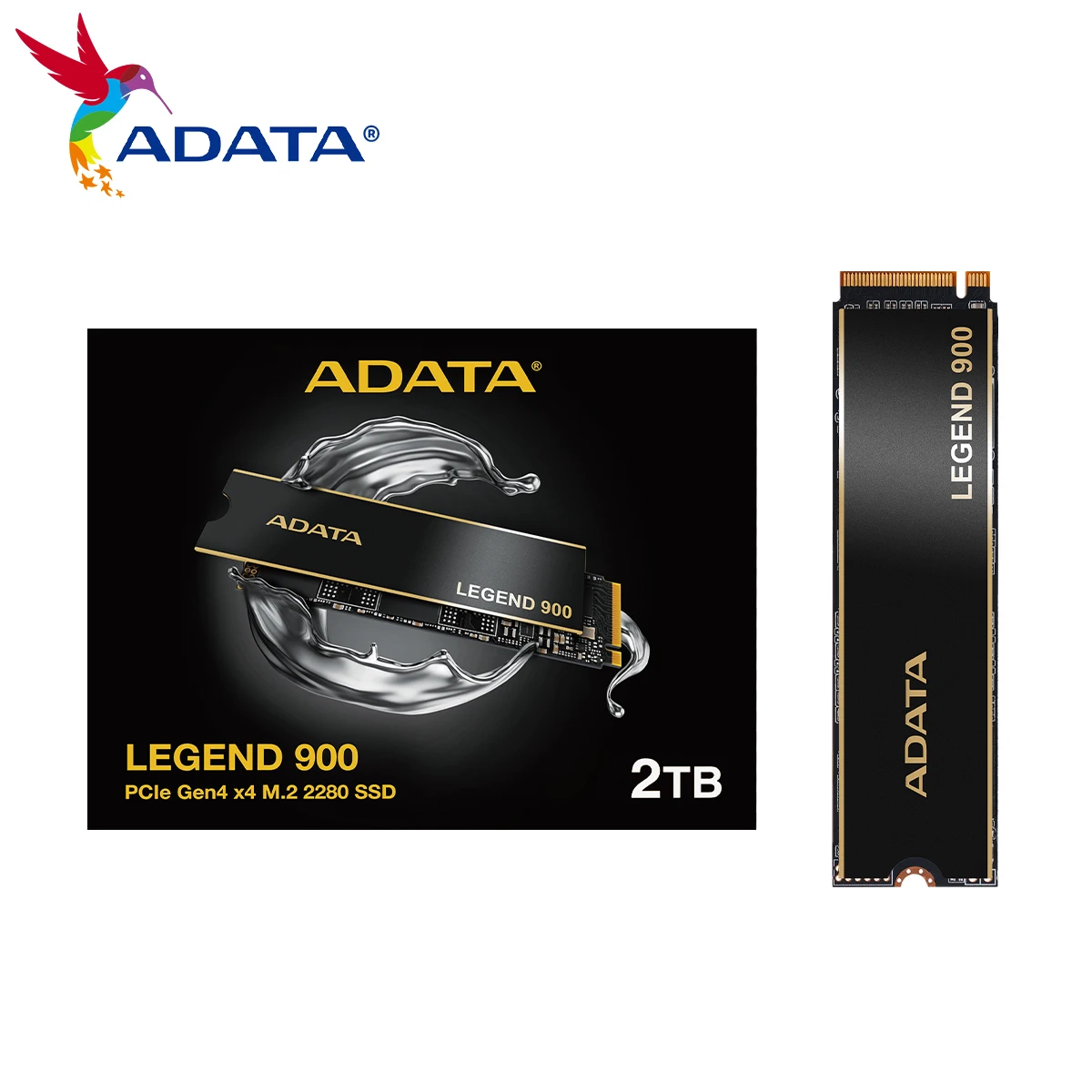 ADATA LEGEND 900 Внутренний твердотельный диск 2 ТБ PCIe Gen4x4 M.2 2280 NVMe SSD Жорсткий диск Чтение до 7000 МБ/с Радиатор SSD