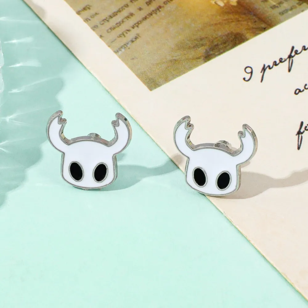 1 pair of gaming accessory earrings Hollow Knight main character ear studs cute accessory gallery 4