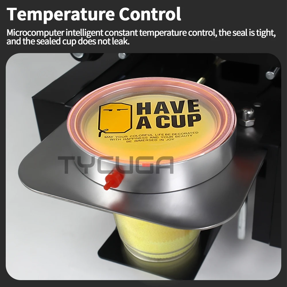 350W Electric Automatic Sealer Milk Tea Drink Cup Plastic Paper Cup Sealing Machine 90/95mm Tea Sealing for Bubble Tea Shop 220V