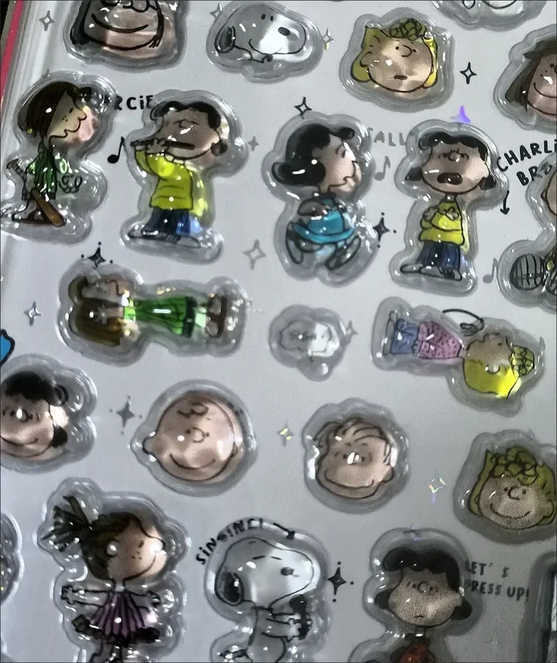 1/4 قطعة سنوبي اليابانية ثلاثية الأبعاد الإغاثة كريستال ملصق لطيف Diy بها بنفسك الهاتف المحمول لاصقة تزيين طالب حساب اليد القرطاسية هدية #4