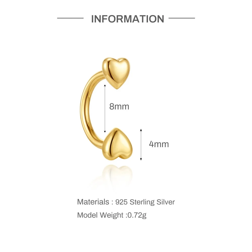 AIDE 925 Sterling Silber Pferdeaugen-Kronen U-förmige Ohrringe für Frauen Knorpelpiercing Ohrknochenring Nasenring Schmuck Geschenke – Detail 39
