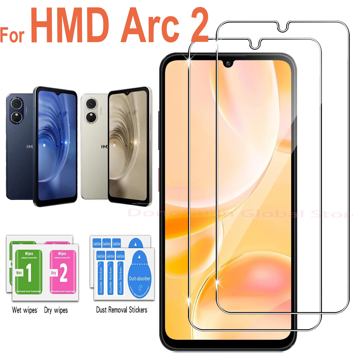 1/2/3/4Pcs For HMD Arc 2 Tempered Glass Screen Protector - Pack of Screen Protectors for HMD Arc 2