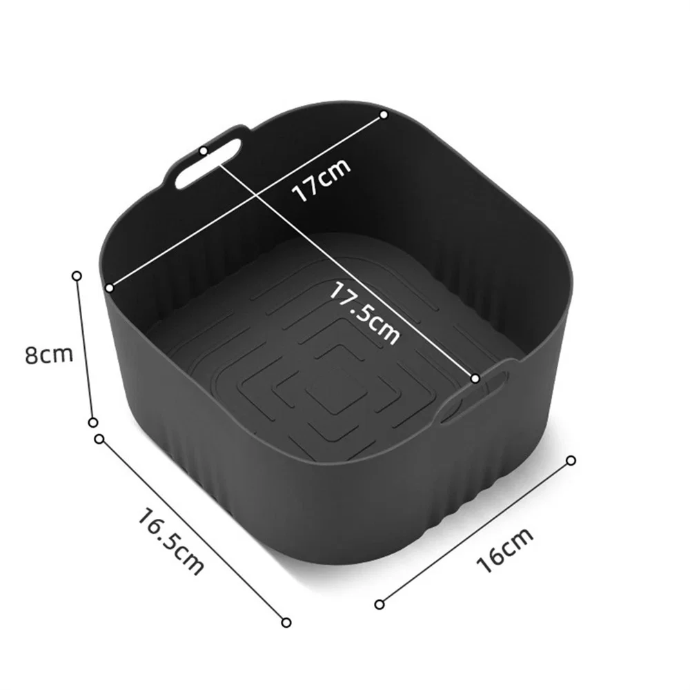 17.5cm/6.89inch Air Fryer Silicone Tray ，Compatible For HD9252 HD9200 HD9255 Reusable Baking Basket For 4-5L Accessories